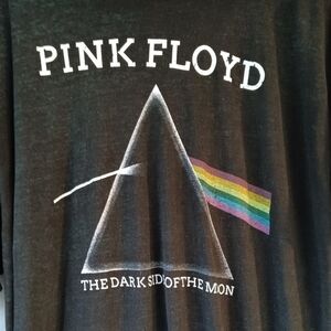 Men's Pink Floyd Dark Side of the Moon Black Burnout T Shirt Sheer Size XL